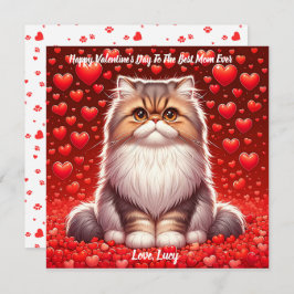 Persian Cat Valentine Purr Feiertagskarte