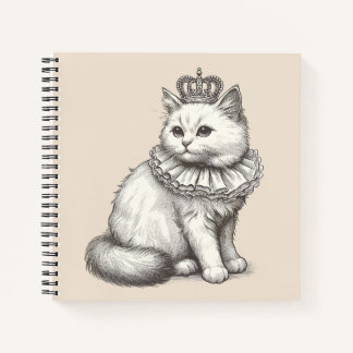 Persian Cat Wearing Crown Royal Notizbuch