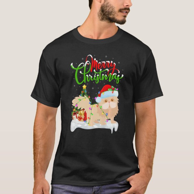 Persian Cat  Xmas Decorations Persian Cat Christma T-Shirt (Vorderseite)