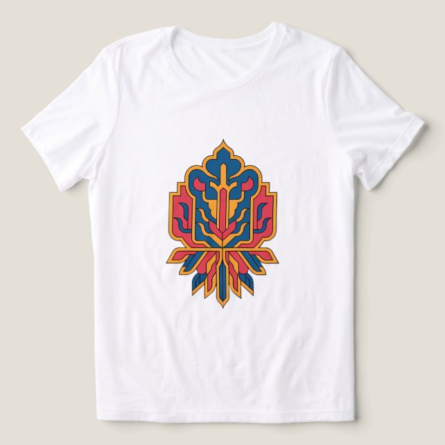 Persian Floral Carpet DesignT-Shirt Tri-Blend Shirt (Design Vorderseite)