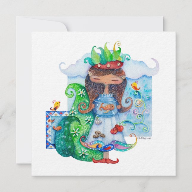 Persian Girl Feiertagskarte (Vorderseite)