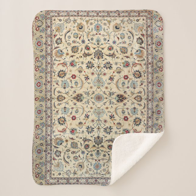 Persian Kashan Dustan Baby Blue  Sherpadecke (Vorderseite)