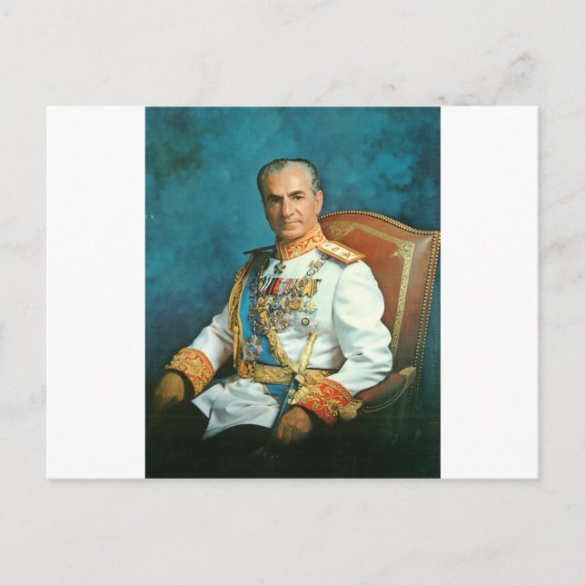 Persian King Mohammad Reza Shah Pahlavi Postkarte (Vorderseite)