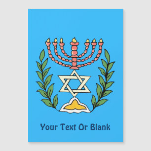 Persian Magen David Menorah Magnetkarte