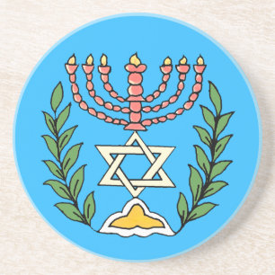 Persian Magen David Menorah Untersetzer