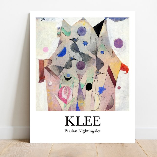 Persian Nightingales von Paul Klee Poster (Klee's colorful birds brighten your space! Persian Nightingales poster.)