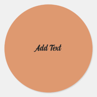 Persian Orange Add Text Custom Runder Aufkleber