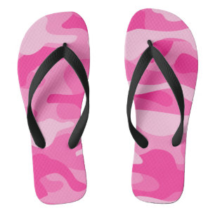 Persian Pink Monocolor Camo Flip Flops