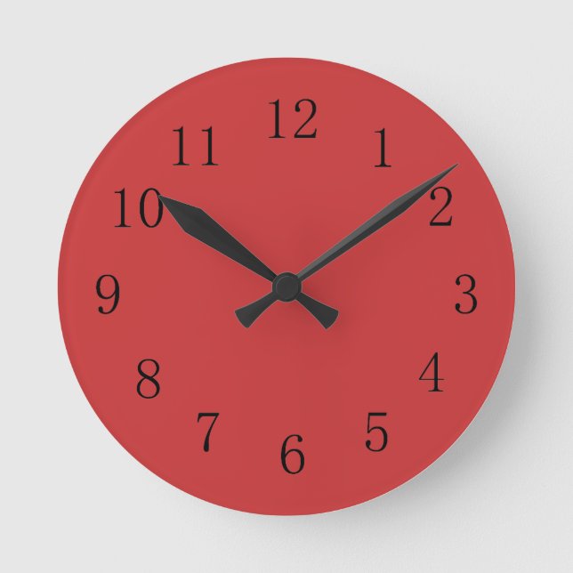 Persian Red Kitchen Wall Clock Runde Wanduhr (Vorderseite)