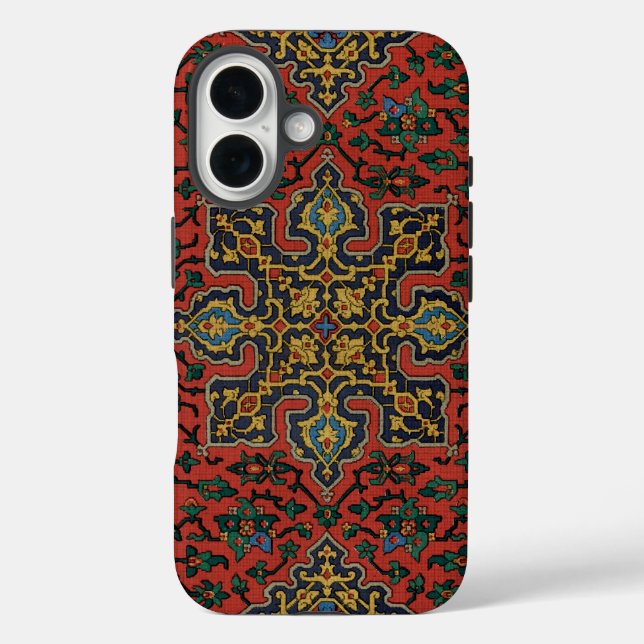 Persian Rug Carpet Red Blue Classic Case-Mate iPhone Hülle (Rückseite)