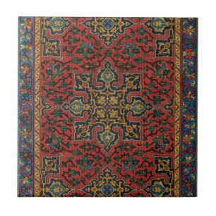 Persian Rug Carpet Red Blue Classic Fliese