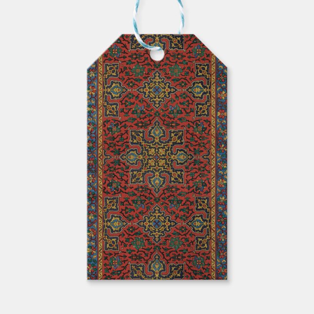 Persian Rug Carpet Red Blue Classic Geschenkanhänger (Vorderseite)