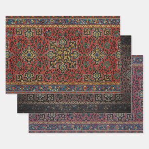 Persian Rug Carpet Red Blue Classic Geschenkpapier Set