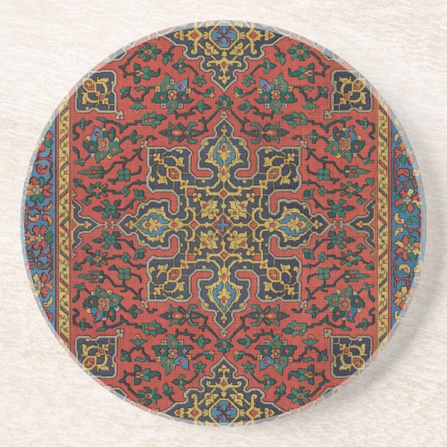 Persian Rug Carpet Red Blue Classic Getränkeuntersetzer (Vorne)