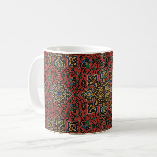 Persian Rug Carpet Red Blue Classic Kaffeetasse (Vorderseite Links)