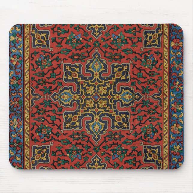 Persian Rug Carpet Red Blue Classic Mousepad (Vorne)