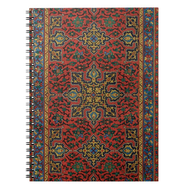 Persian Rug Carpet Red Blue Classic Notizblock (Vorderseite)