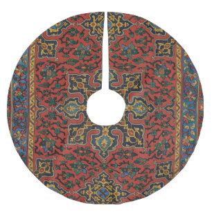 Persian Rug Carpet Red Blue Classic Polyester Weihnachtsbaumdecke