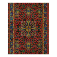 Persian Rug Carpet Red Blue Classic