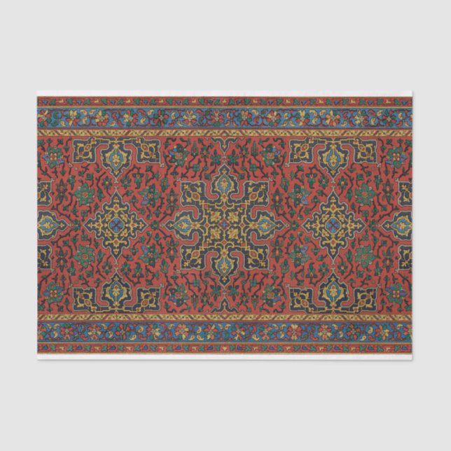 Persian Rug Carpet Red Blue Classic Seidenpapier (Vorderseite)