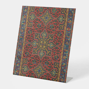 Persian Rug Carpet Red Blue Classic Sockelschild