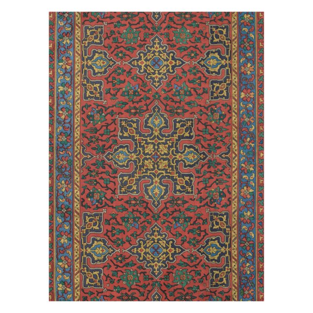 Persian Rug Carpet Red Blue Classic Tischdecke (Vorderseite)