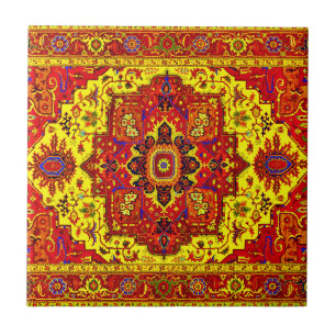PERSIAN RUG - Rot und Gelb Fliese