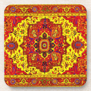 PERSIAN RUG - Rot und Gelb Getränkeuntersetzer