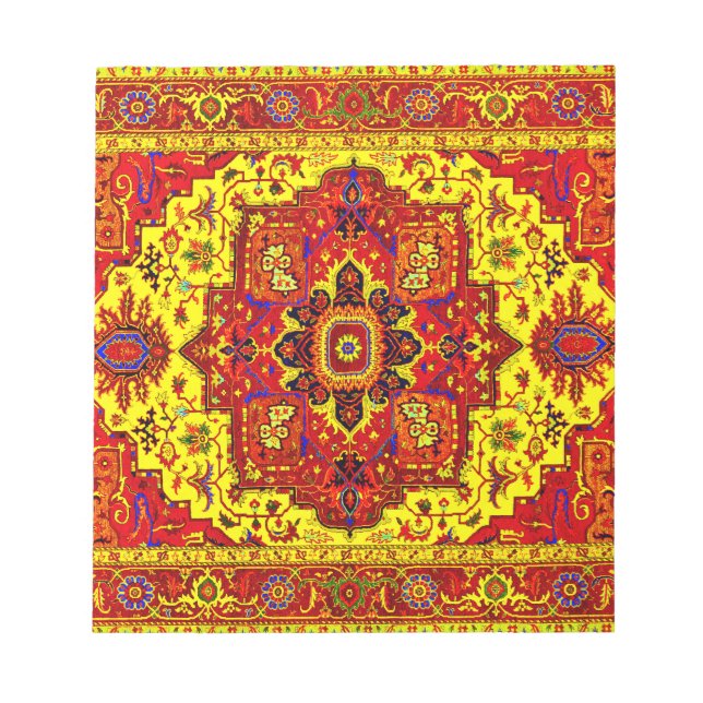 PERSIAN RUG - Rot und Gelb Notizblock (Vorderseite)
