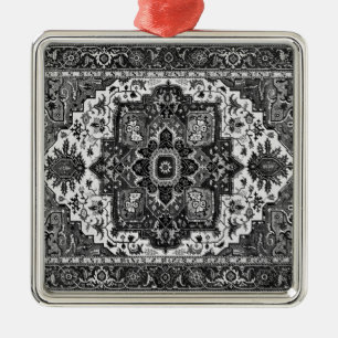 PERSIAN RUG - Schwarz & Weiß Ornament Aus Metall