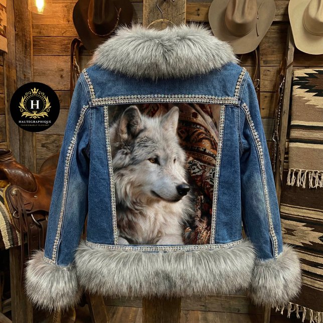 Persian Rug White Wolf Portrait Seidenpapier (Von Creator hochgeladen)