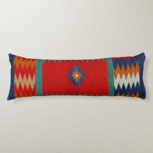 Persian Safreh I Zickzack Aquamarin Blue Wüste Seitenschläferkissen