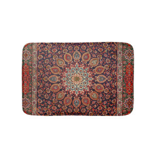 Persian Tabriz Black Radial Geometric Badematte