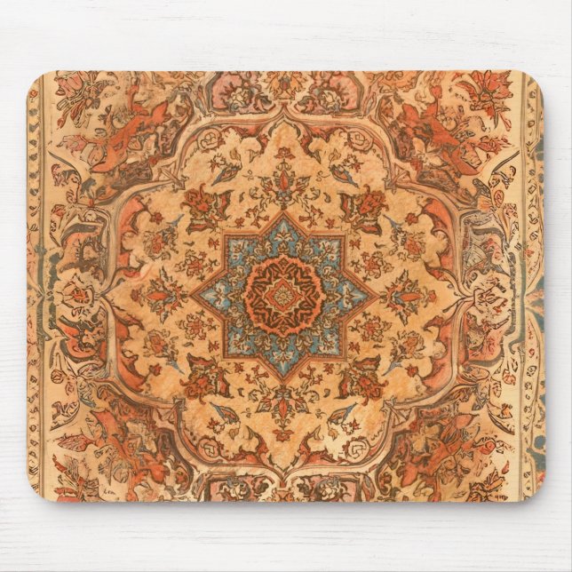 Persian Tabriz Rug Style Light Warme Töne Mousepad (Vorne)