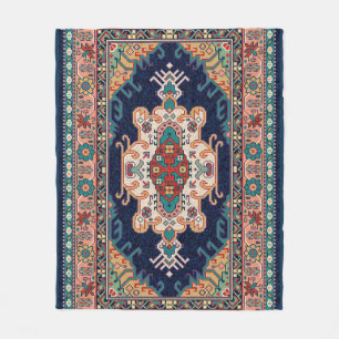 Persian Tabriz Schwarzes Marokkanisches geometrisc Fleecedecke