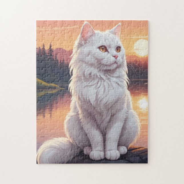 Persian White Cat Puzzle (Vertikal)