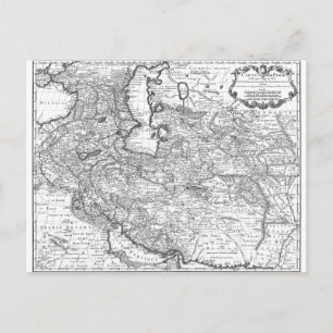 Persienkarte 1724 postkarte