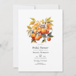 Persimmon Floral Brautparty Einladung