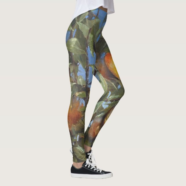 Persimmon Obstbaum Schönes Original Kunstwerk Leggings (Rechts)