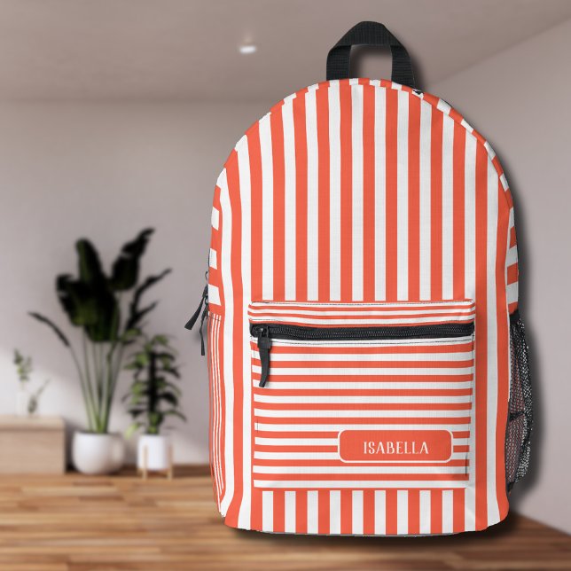 Persimmon Vintag Strickname Bedruckter Rucksack (Von Creator hochgeladen)