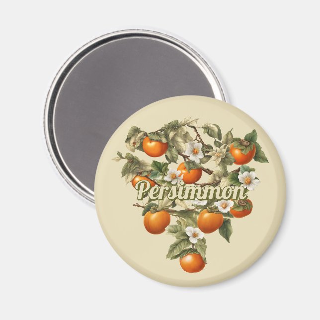 Persimmonen Magnet (Vorderseite/Rückseite)