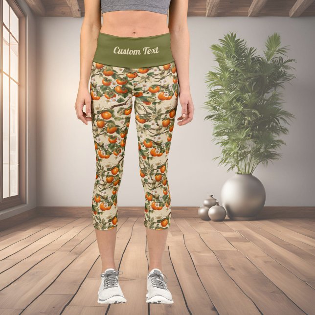 Persimmonmuster Capri Leggings (Von Creator hochgeladen)