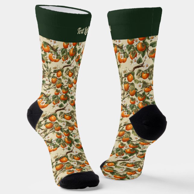 Persimmonmuster Socken (Gewinkelt)