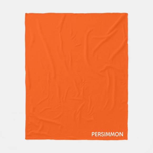 Persimmonroter Farbname Fleecedecke (Vorderseite)