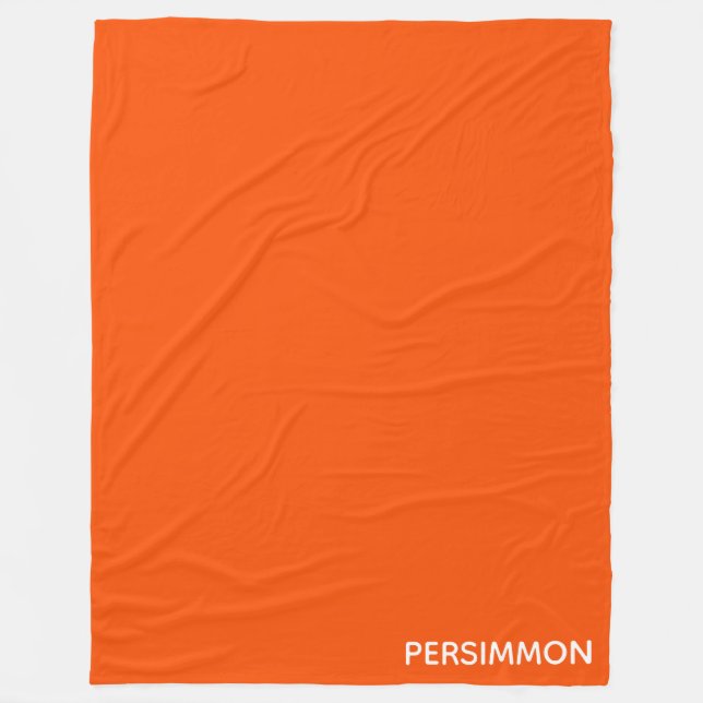 Persimmonroter Farbname Fleecedecke (Vorderseite)