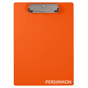 Persimmonroter Farbname Klemmbrett