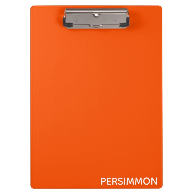Persimmonroter Farbname Klemmbrett (Vorderseite)