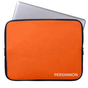 Persimmonroter Farbname Laptopschutzhülle