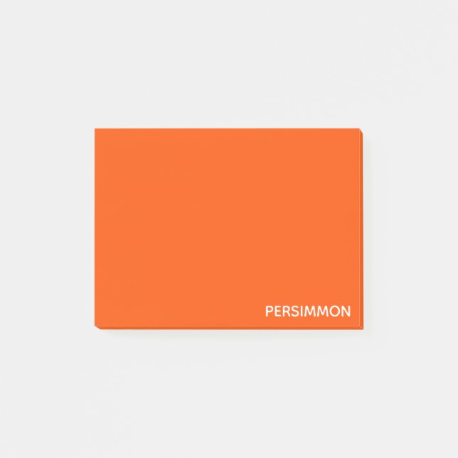 Persimmonroter Farbname Post-it Klebezettel (Vorderseite)