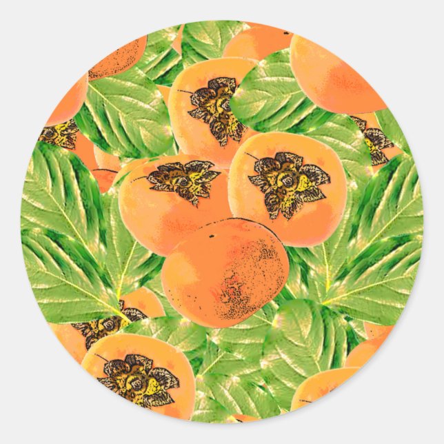 Persimondschungel Runder Aufkleber (Vorderseite)